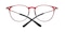 Fresno clip-on Burgundy/Black clip-on Round TR90 Eyeglasses
