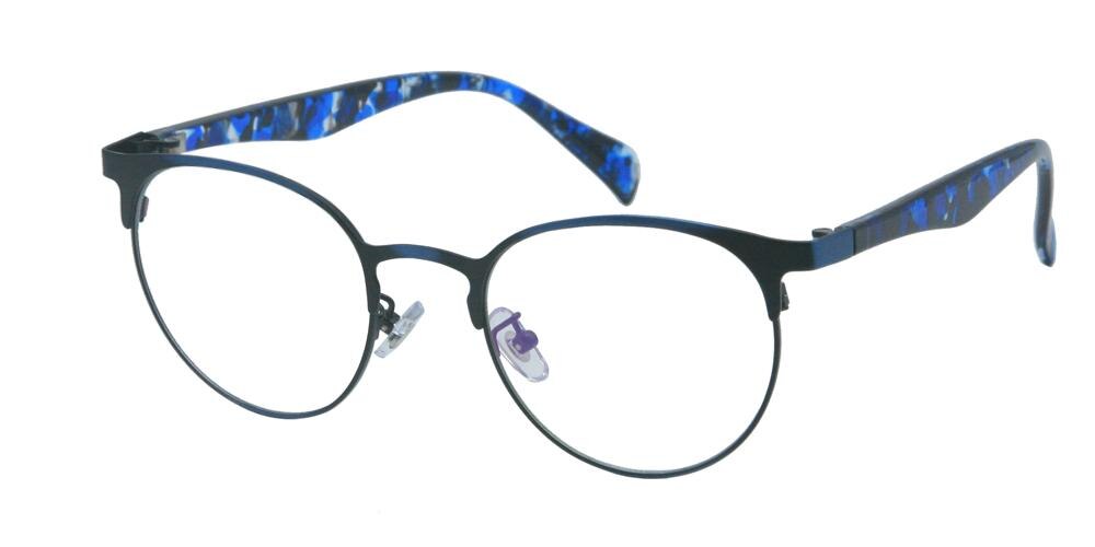 Prince Blue Round Metal Eyeglasses
