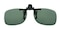 BCO001 Clip-on Dark Green Rectangle Plastic Sunglasses