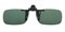SCO001 Clip-on Dark Green Rectangle Plastic Sunglasses