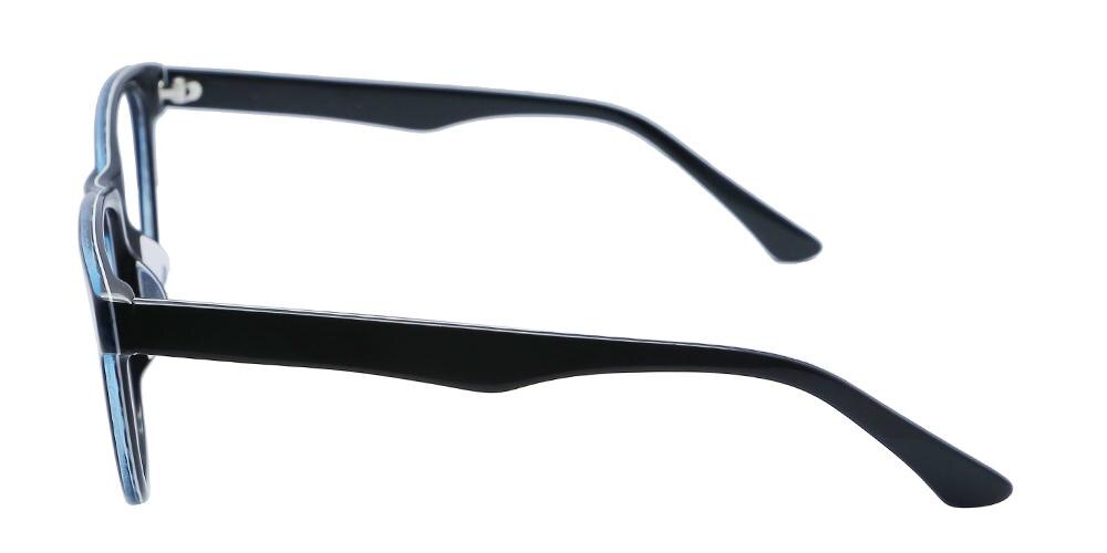 Fayette Black/Blue Classic Wayframe Acetate Eyeglasses