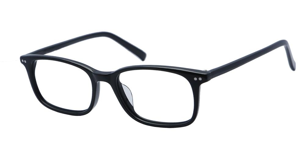 Eville Black Classic Wayframe Acetate Eyeglasses