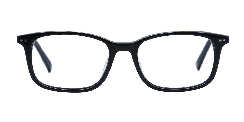 Eville Black Classic Wayframe Acetate Eyeglasses