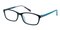 Dorado Black/Cyan Rectangle Acetate Eyeglasses