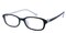 Zino Black/White Oval Acetate Eyeglasses