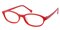 Boris Red Oval Acetate Eyeglasses