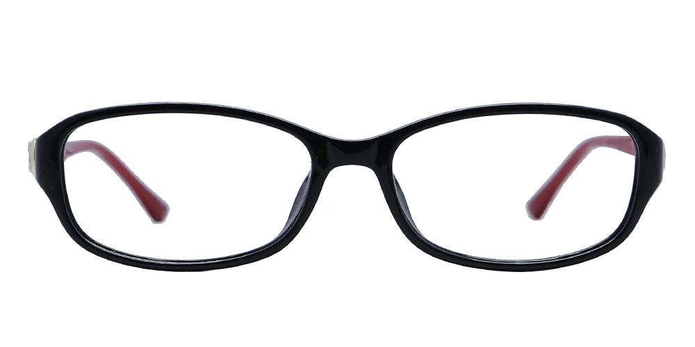 Baxter Black/Red Rectangle TR90 Eyeglasses