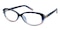 Angeles Black/Pink Rectangle TR90 Eyeglasses