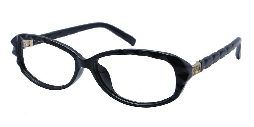 Angeles Black Rectangle TR90 Eyeglasses