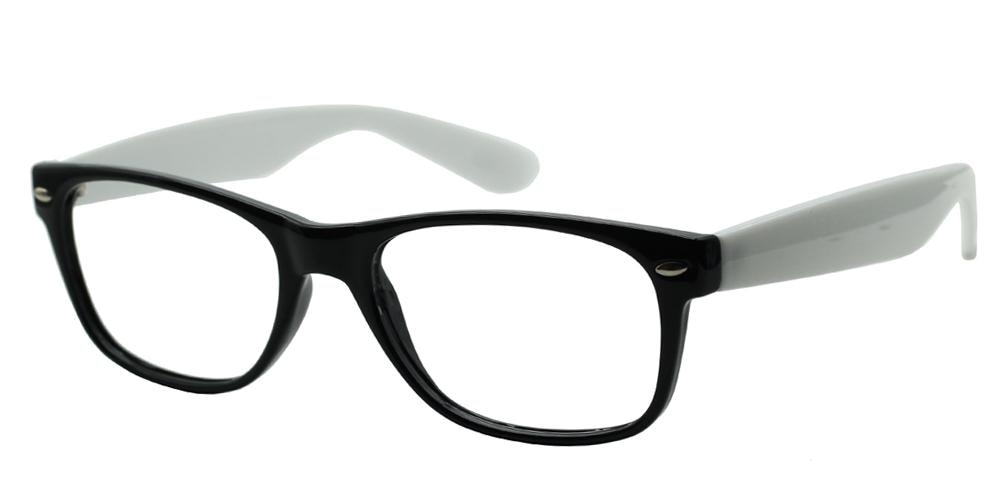 Grove Black/White Classic Wayframe Plastic Eyeglasses