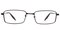 Hayes Brown Rectangle Metal Eyeglasses