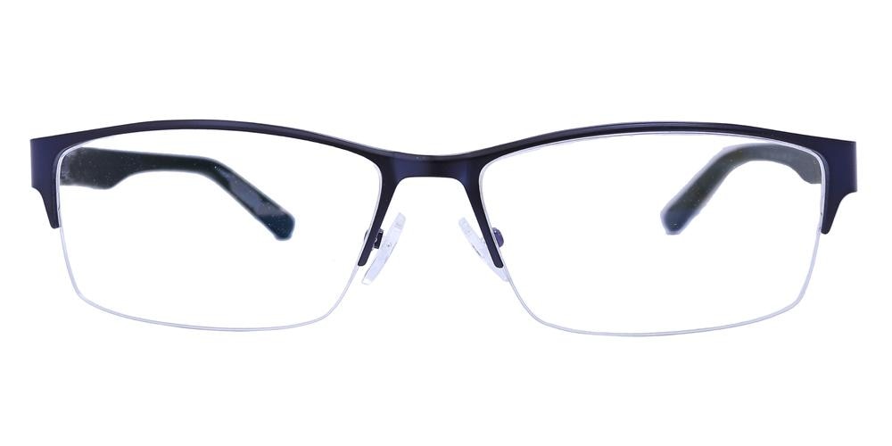 Jared Blue Rectangle Metal Eyeglasses