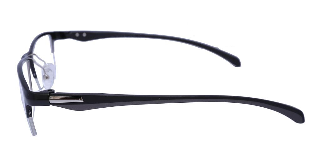 Harold Black Rectangle Metal Eyeglasses