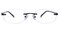 Carey Black Oval Titanium Eyeglasses