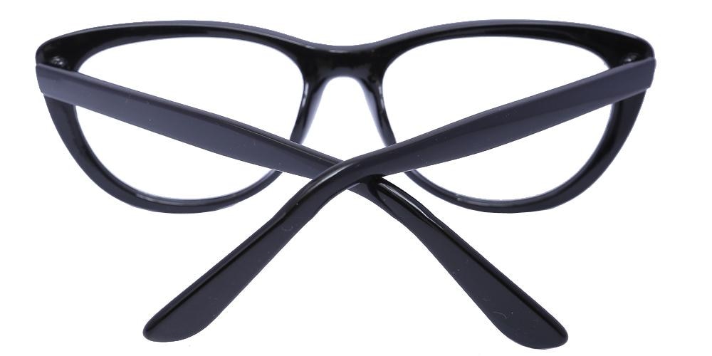 Hannah Black Cat Eye Plastic Eyeglasses