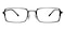 Nue Gunmetal Rectangle Metal Eyeglasses