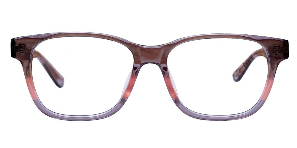 Hancock Gunmetal/Pink Classic Wayframe Acetate Eyeglasses