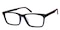 Desan Black Rectangle Acetate Eyeglasses