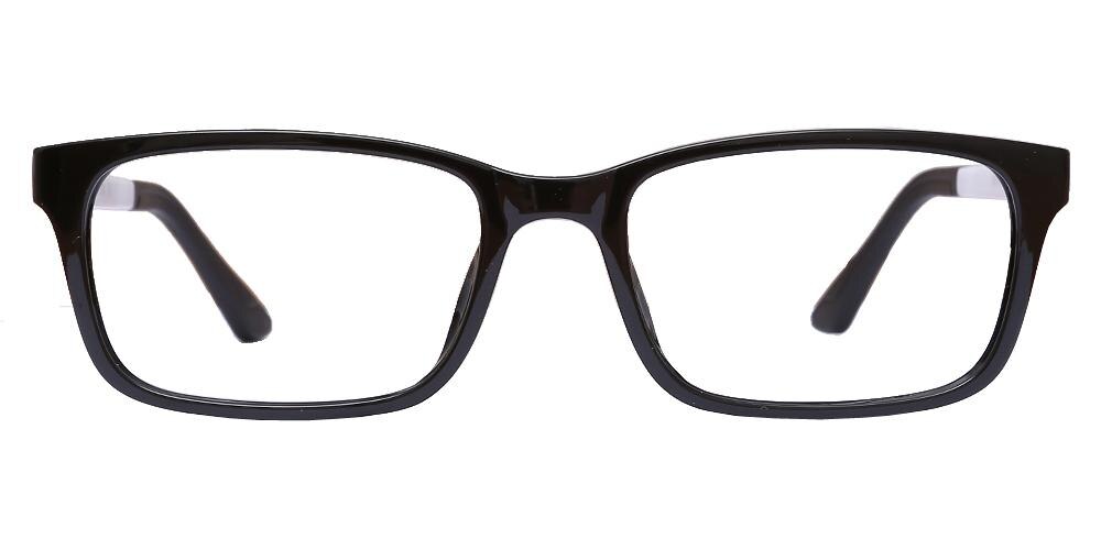 Alberta Black/White Rectangle TR90 Eyeglasses