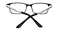 Alberta Black/White Rectangle TR90 Eyeglasses