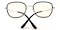 Larchmont Black Classic Wayframe Metal Eyeglasses