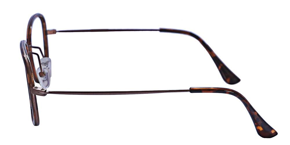 Larchmont Tortoise Classic Wayframe Metal Eyeglasses