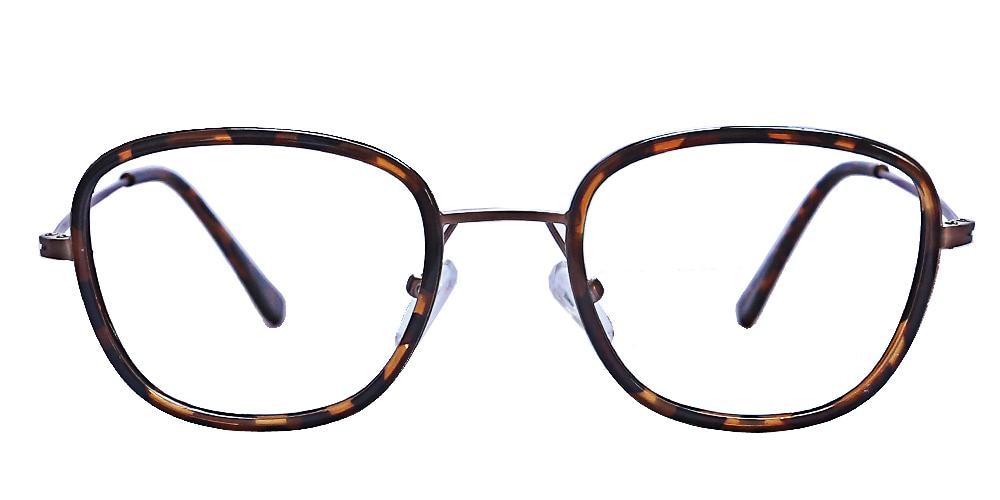 Larchmont Tortoise Classic Wayframe Metal Eyeglasses