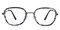 Larchmont Crystal Tortoise Classic Wayframe Metal Eyeglasses