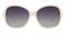 Sagittarius White Oval Plastic Sunglasses