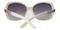 Sagittarius White Oval Plastic Sunglasses