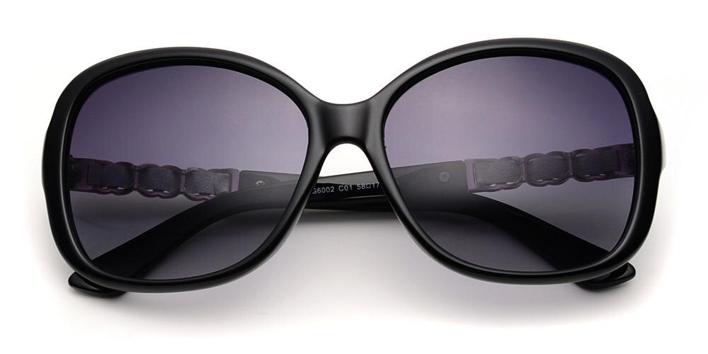 Sagittarius Black Oval Plastic Sunglasses