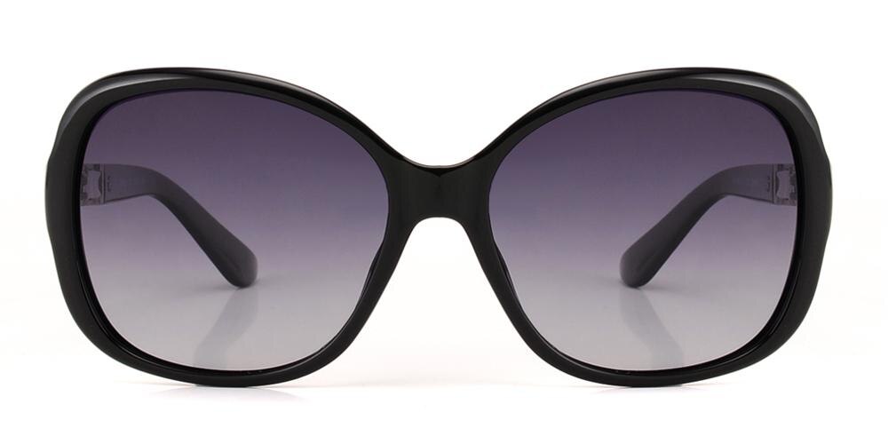Sagittarius Black Oval Plastic Sunglasses
