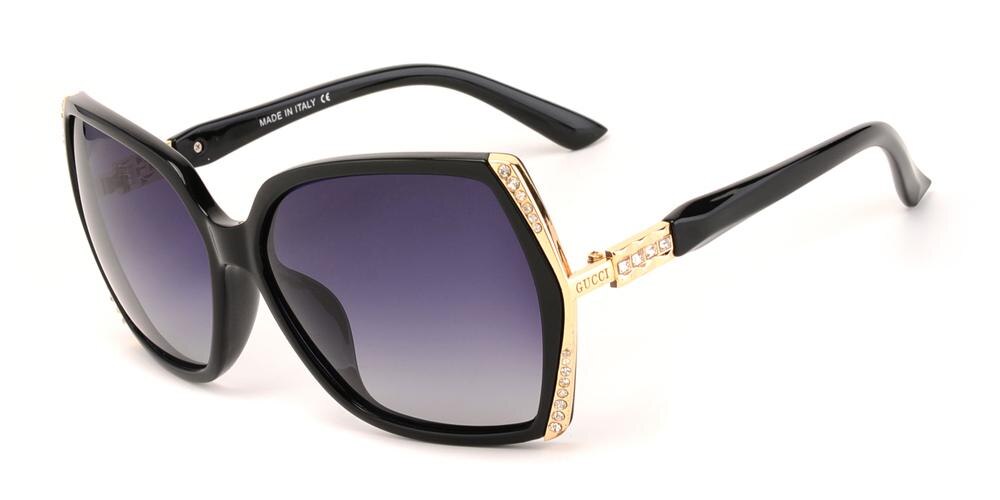 Veronica Black Square Plastic Sunglasses