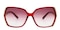 Veronica Burgundy Square Plastic Sunglasses