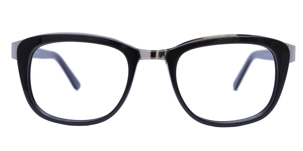 Gemini Black Classic Wayframe Acetate Eyeglasses