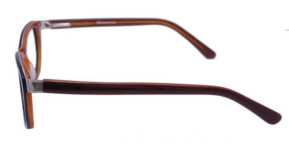 Gemini Brown Classic Wayframe Acetate Eyeglasses