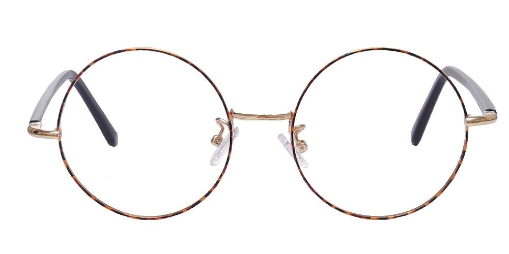 LosAltos Tortoise/Golden Round Metal Eyeglasses