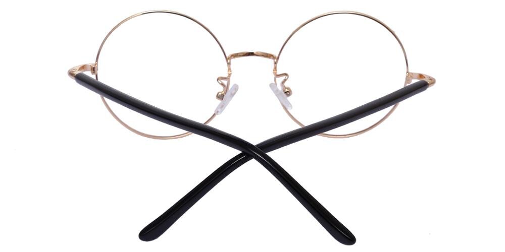 LosAltos Tortoise/Golden Round Metal Eyeglasses