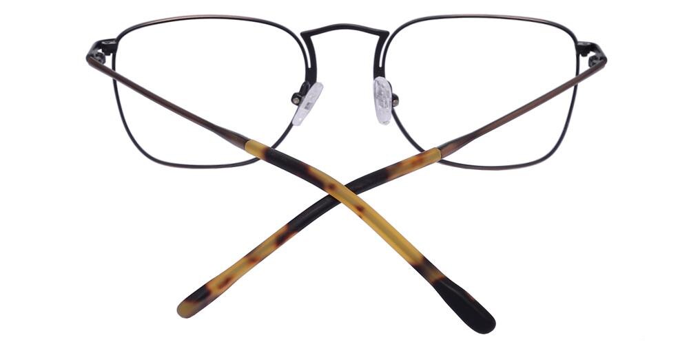 Arcadia Bronze Square Metal Eyeglasses
