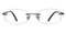 Cyril Silver Oval Titanium Eyeglasses