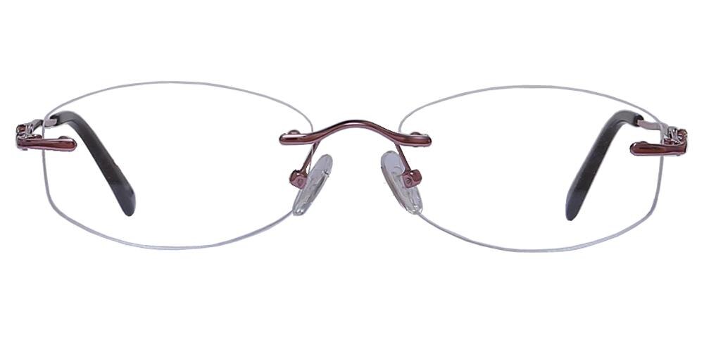 Mabel Purple Oval Titanium Eyeglasses