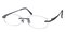 Ashbur Silver Oval Titanium Eyeglasses