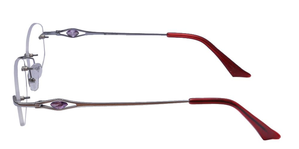 Jessie Silver Oval Titanium Eyeglasses