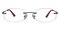 Jessie Silver Oval Titanium Eyeglasses