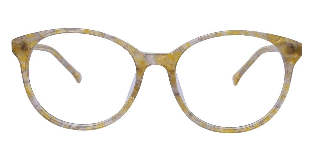 Murray Yellow Round Acetate Eyeglasses