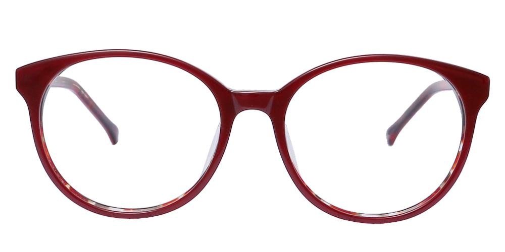 Murray Red Round Acetate Eyeglasses