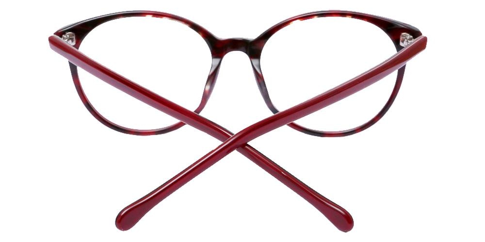 Murray Red Round Acetate Eyeglasses