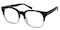 Bain black/Crystal Classic Wayframe Acetate Eyeglasses