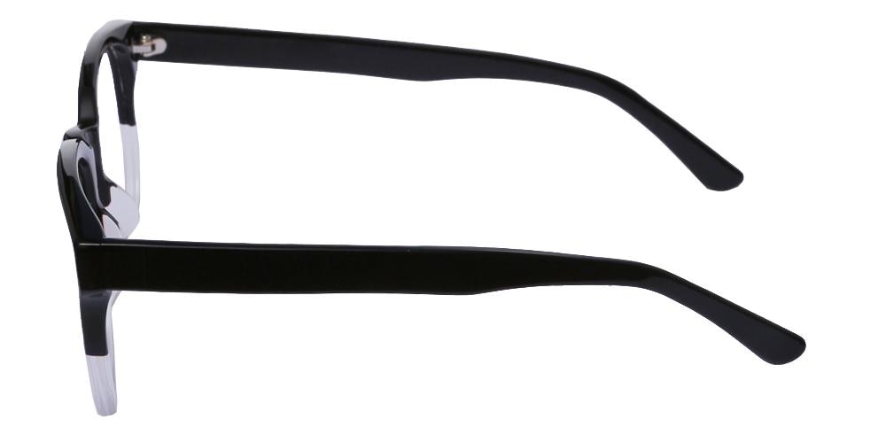 Bain black/Crystal Classic Wayframe Acetate Eyeglasses