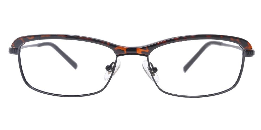 Gustave Tortoise/Black Rectangle TR90 Eyeglasses